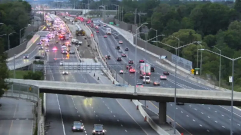Two seriously injured in QEW collision near Evans Avenue, paramedics confirm