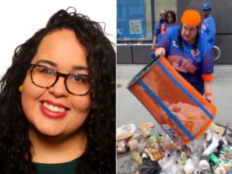 Viral Knicks fan who stole trash can fired from JPMorgan Chase