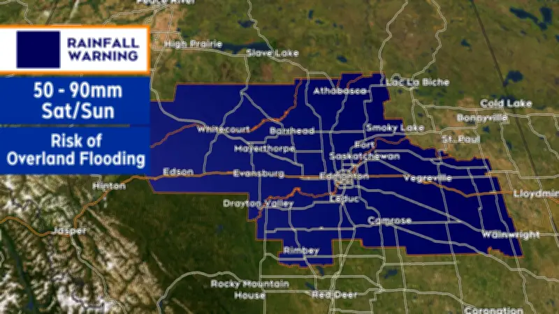 Weekend Rain Creates Flood Risk, Pushes Edmonton to 100-Year Record