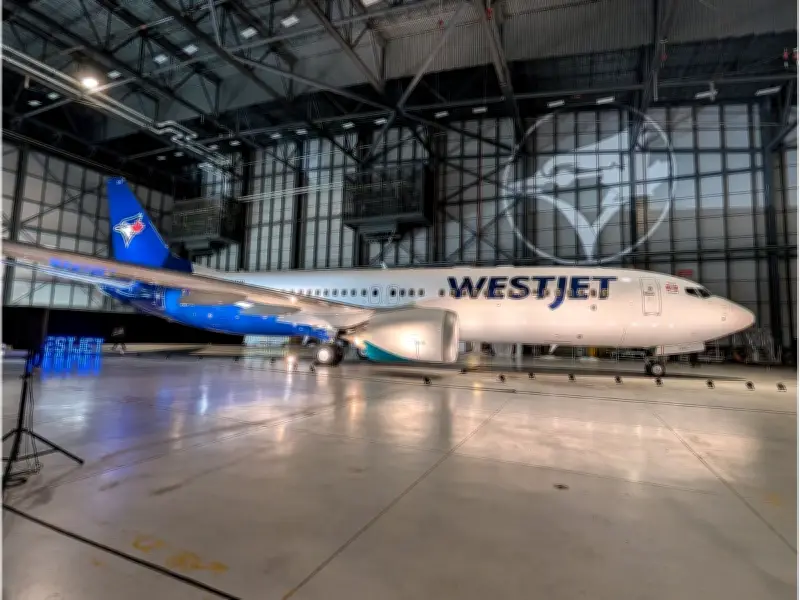 WestJet Unveils Toronto Blue Jays Co-Branded Boeing 737 MAX 8 Aircraft