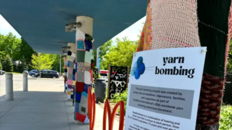 Yarn Bombing Project Raises Awareness for Deafblindness in Innisfil
