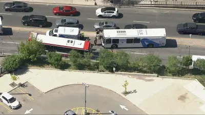 13 Injured in Two-TTC Bus Collision in Toronto's West End