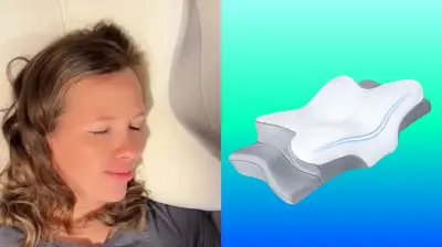 Cooling Cervical Neck Pillow for Pain Relief at $40 on Amazon