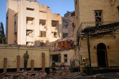 Kyiv Hit by Large Wave of Russian Strikes, People Feared Trapped in Rubble