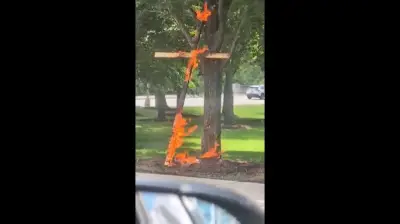 Police Investigate Burning Cross in Chicago's Grant Park