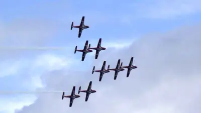 Rain Doesn't Dampen Armed Forces Day in North Bay as Snowbirds Perform
