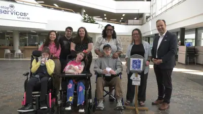 Sudbury Lights Up Blue for Deafblind Awareness Month