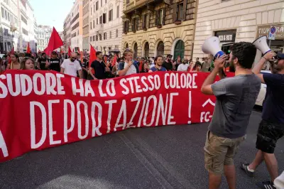 Thousands March in Rome for Rival Pro- and Anti-Migration Rallies