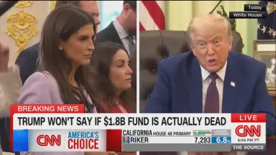 Trump Tells CNN's Kaitlan Collins to 'Be Quiet' in Oval Office Exchange