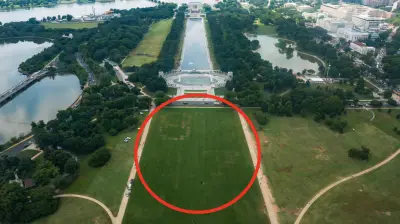 Vandalism on National Mall: '8647' Etched into Grass Near WWII Memorial