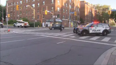 Yonge Street closed south of Lawrence after car hits traffic light