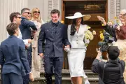 Dua Lipa Channels Bianca Jagger for First Wedding Look