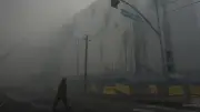 Los Angeles Firefighters Battle Frozen Food Warehouse Blaze for Sixth Day