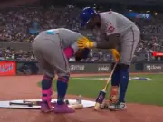 Mets Catcher Francisco Alvarez Hit by Teammate's Swing During Warmup