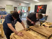 Preston High Students Build Waste Bin Boxes for Community Initiative
