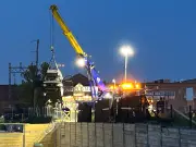 Truck Crashes into Pit at Barrie Construction Site