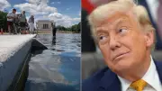 Trump Claims Vandalism at Lincoln Memorial Reflecting Pool