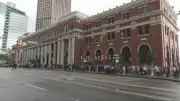 World Cup Soccer Ball Compass Card Draws Thousands at Waterfront Station