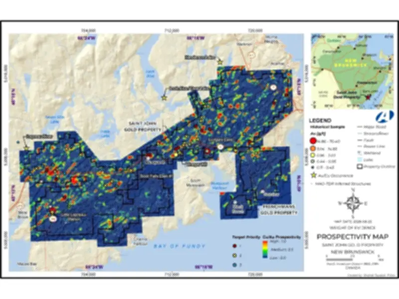 A.I.S. Resources Defines Multiple High-Priority Drill Targets at New Brunswick Properties