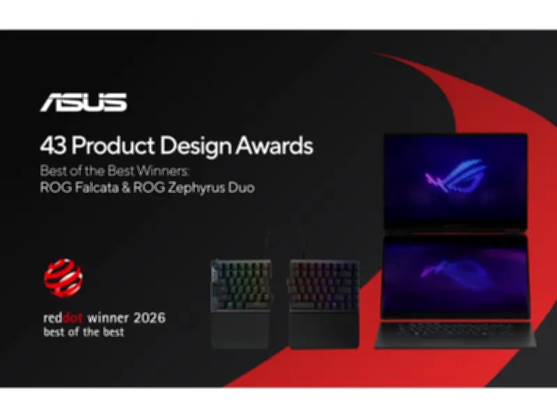 ASUS and ROG Win 43 Red Dot Product Design Awards 2026