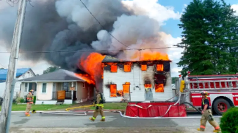 Fire Engulfs Residence in Holtyre, East of Timmins; No Injuries Reported