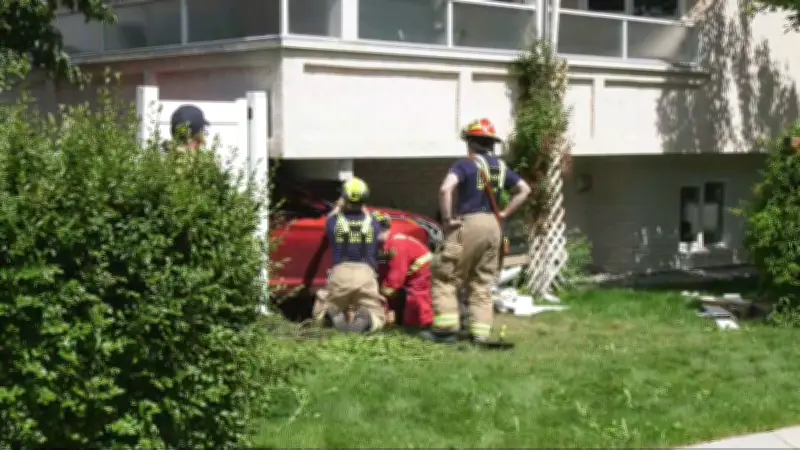 Investigation after Vehicle Crashes into NW Calgary Home