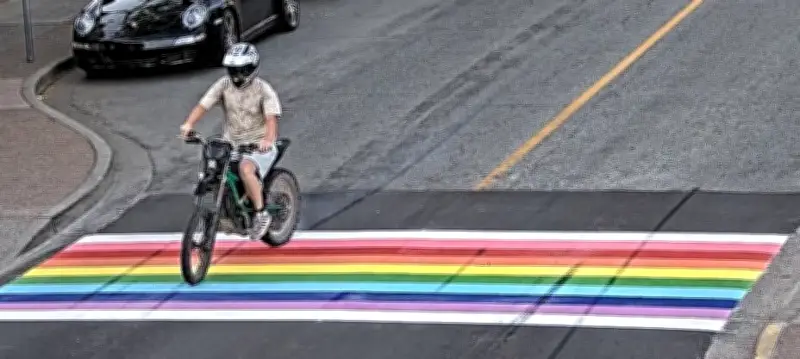 Langley Rainbow Crosswalk Vandalized Day After Painting: RCMP Investigation