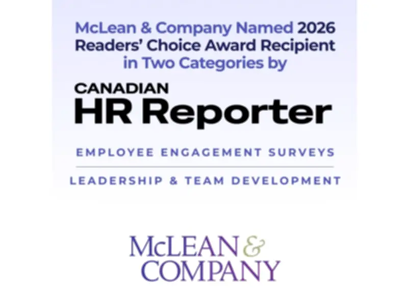 McLean & Company Wins 2026 Canadian HR Reporter Readers' Choice Awards for Third Year