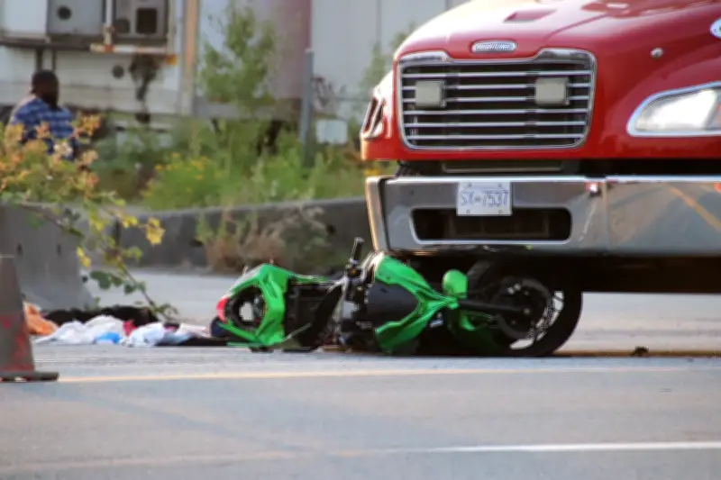 Motorcyclist suffers life-threatening injuries in Abbotsford crash with commercial vehicle