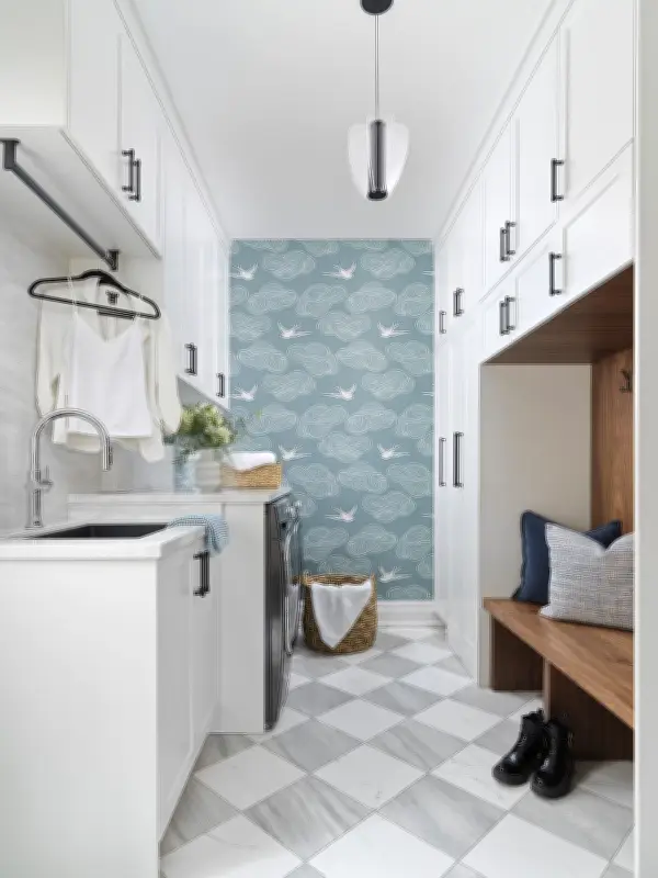 Mundane Mudroom Transformed into Inspiring High-Function Space