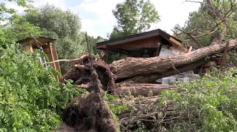 Possible Tornado Leaves Path of Destruction at Bayfield Trailer Park