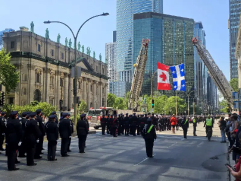 Thousands Honour Slain Montreal Officer at Procession