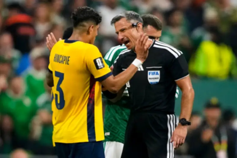 World Cup refs red-card players covering mouths during confrontations