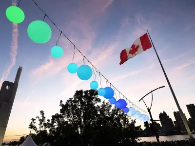 Colour-changing light installation in downtown Windsor now complete