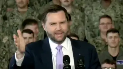 JD Vance's Biden fall joke falls flat with troops at Virginia base