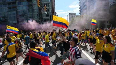 Sea of Yellow: Colombian Fans Flood Vancouver for Last World Cup March