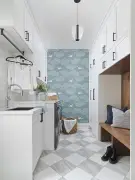 Mundane Mudroom Transformed into Inspiring High-Function Space
